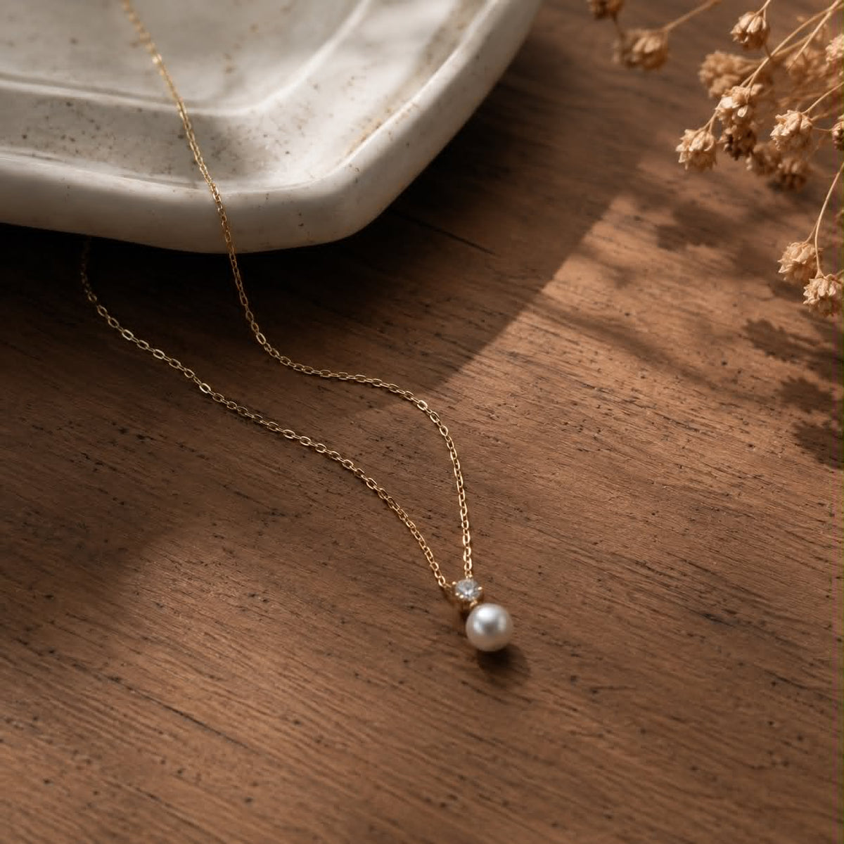 Moonlit Pearl Necklace