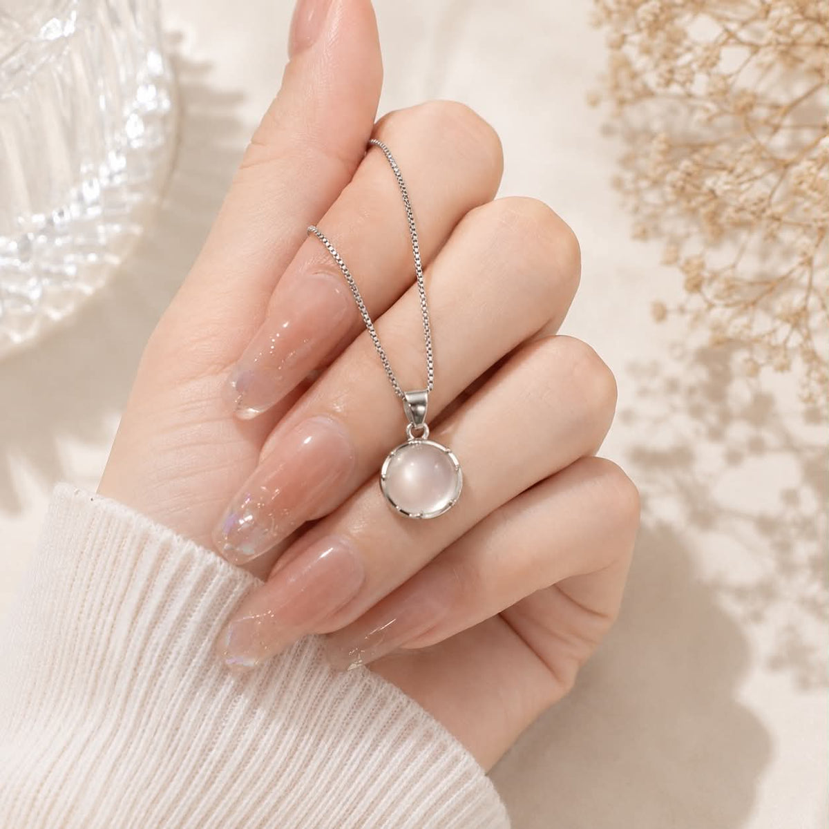 Moon Cat Eye Necklace